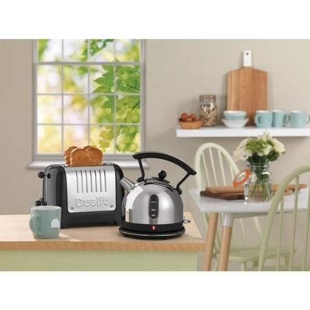 Dualit 72700 1.7l Black Dome Cordless Kettle With Window