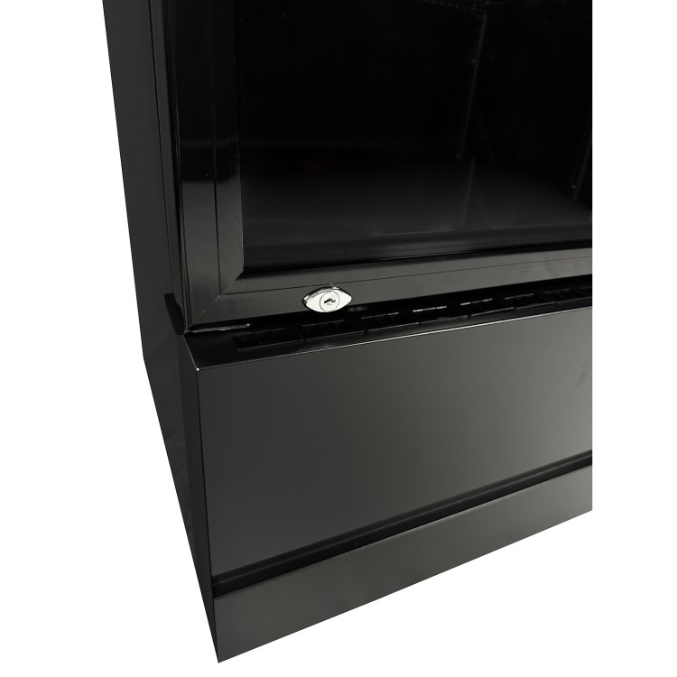 Combisteel Upright Display Fridge - 360 Ltr Black
