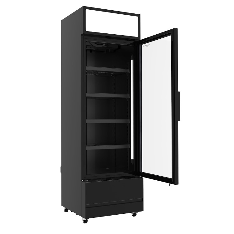 Combisteel Upright Display Fridge - 360 Ltr Black