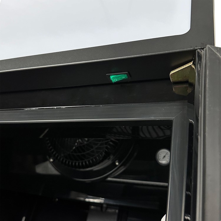 Combisteel Upright Display Fridge - 360 Ltr Black