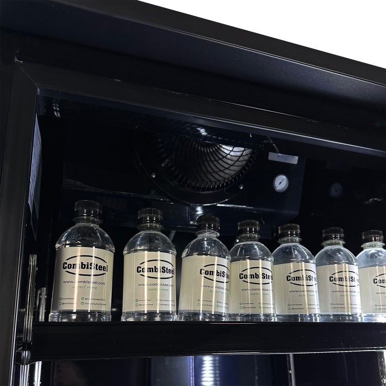 Combisteel Upright Display Fridge - 360 Ltr Black