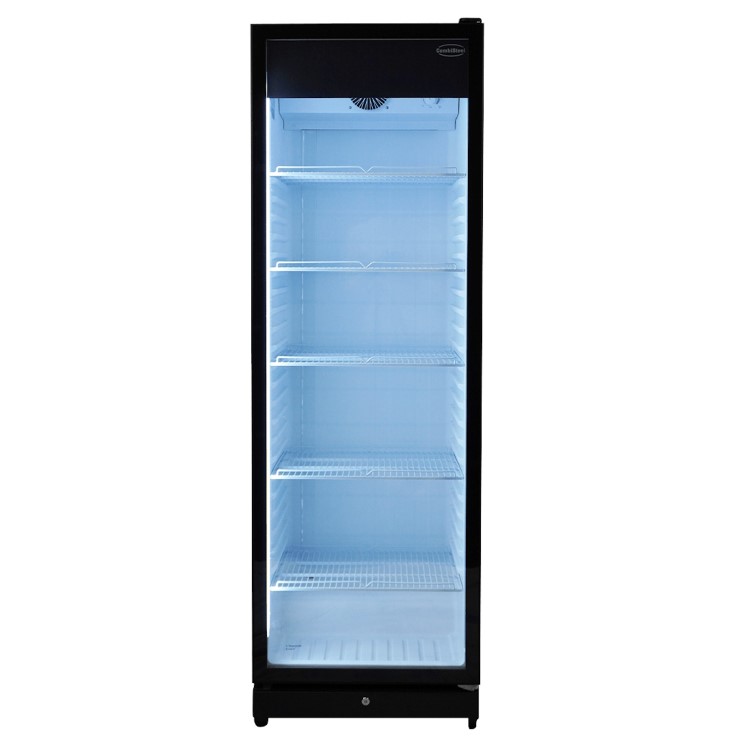 Combisteel Upright Display Fridge - 354 Ltr Black