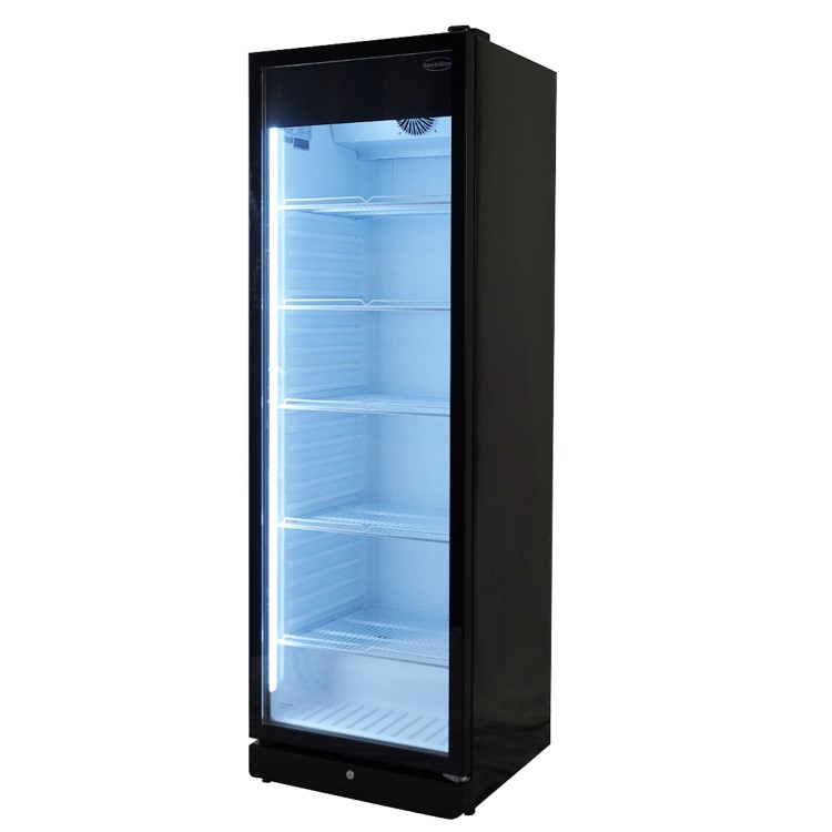 Combisteel Upright Display Fridge - 354 Ltr Black