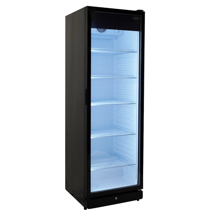 Combisteel Upright Display Fridge - 354 Ltr Black