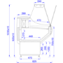 Combisteel Vinnie 1.5 Serve Over Counter Fridge - 1500mm Wide