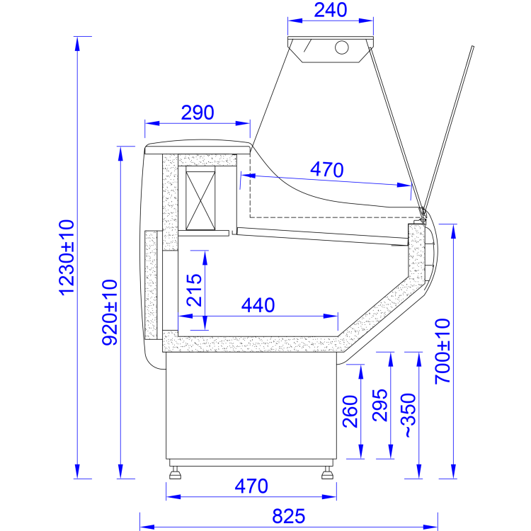 Combisteel Vinnie 1.5 Serve Over Counter Fridge - 1500mm Wide
