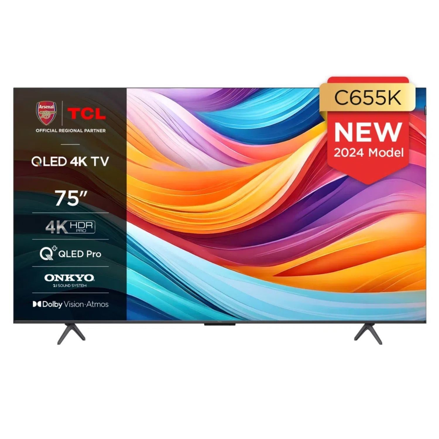 TCL 75C655K 75 inch 4K Ultra HD QLED PRO Smart TV