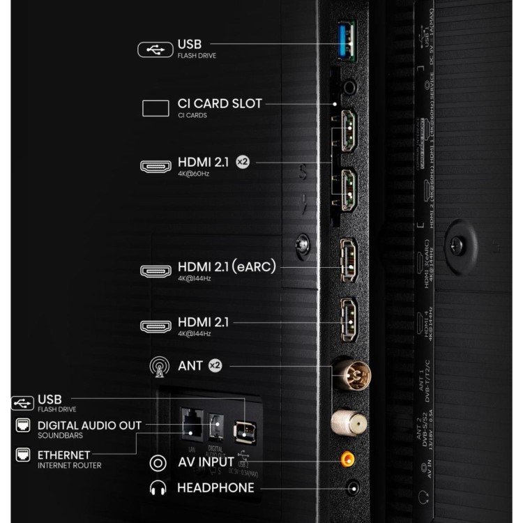 Hisense U8NQTUK 75 inch Smart 4K Ultra HD Mini-LED TV