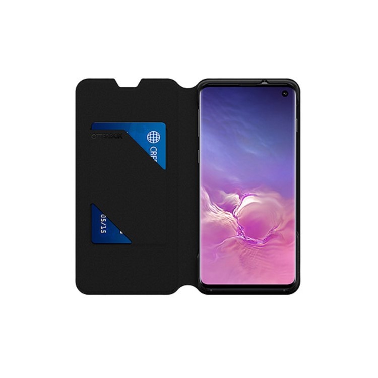 OtterBox Strada Via Folio Case - Samsung Galaxy S10 - Black Night