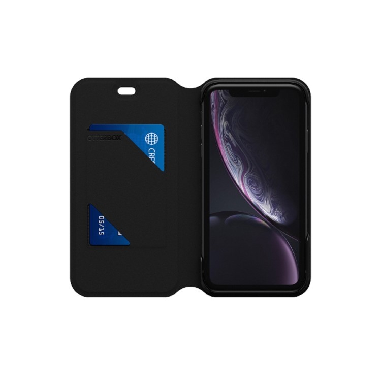 OtterBox Strada Via Folio Case - iPhone XR - Black Night