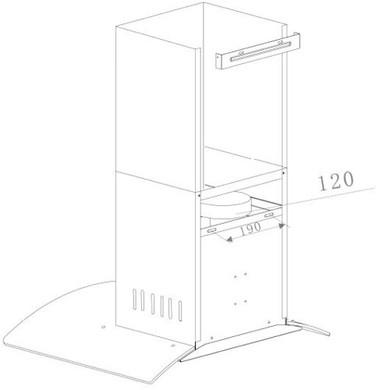 Baumatic BT7.3GL Curved Glass 70cm Chimney Cooker Hood Stainless Steel