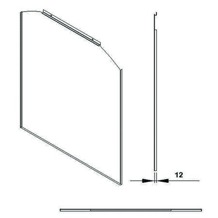 Baumatic BSC7SS 70cm Curved Splashback