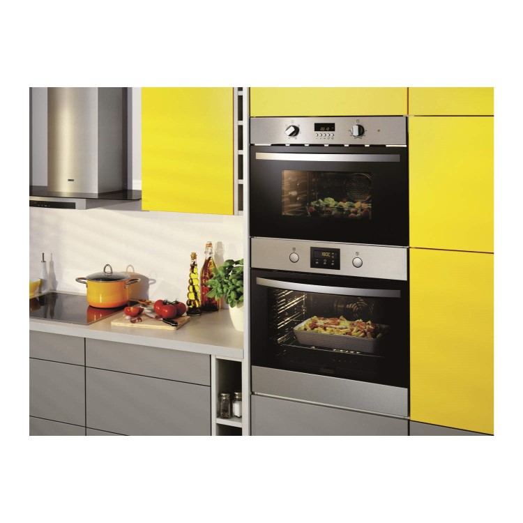 GRADE A2 - Minor Cosmetic Damage - Zanussi ZKC38310XK Built-in inclusive frame Microwave Oven in Stainless Steel with antifingerprint coating