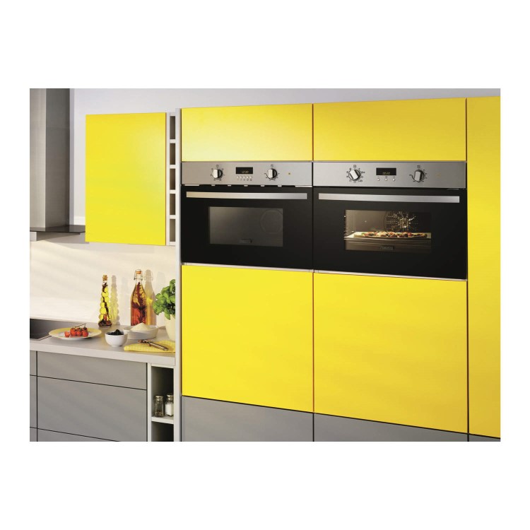 GRADE A2 - Minor Cosmetic Damage - Zanussi ZKC38310XK Built-in inclusive frame Microwave Oven in Stainless Steel with antifingerprint coating