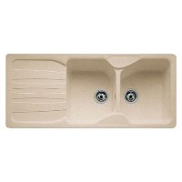 Franke COG621GO Calypso Double Bowl Granite Sink with Reversible Drainer in Oatmeal