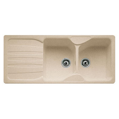 Franke COG621GO Calypso Double Bowl Granite Sink with Reversible Drainer in Oatmeal