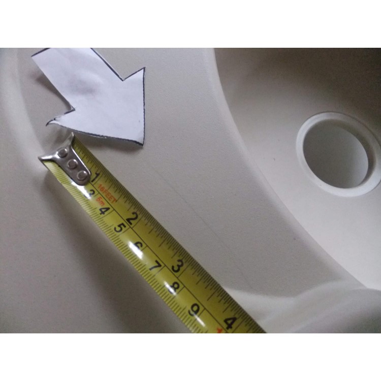 GRADE A2 - Minor Cosmetic Damage - Ex-display - Astracast CC10KMHOMESK Cascade Single Bowl Granite ROK Composite Sink in Pale Cashmere
