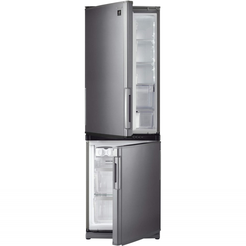 Sharp SJWS363TBK 2m Tall Frost Free Black Freestanding Fridge Freezer