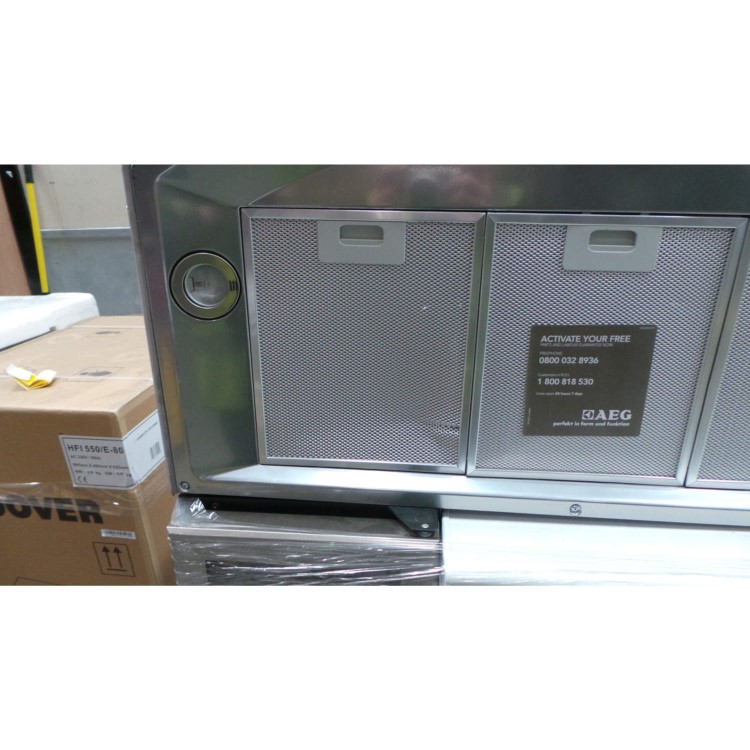 GRADE A2 - Minor Cosmetic Damage - AEG HC5690-M Designer Curved 90cm Chimney Hood - Stainless Steel