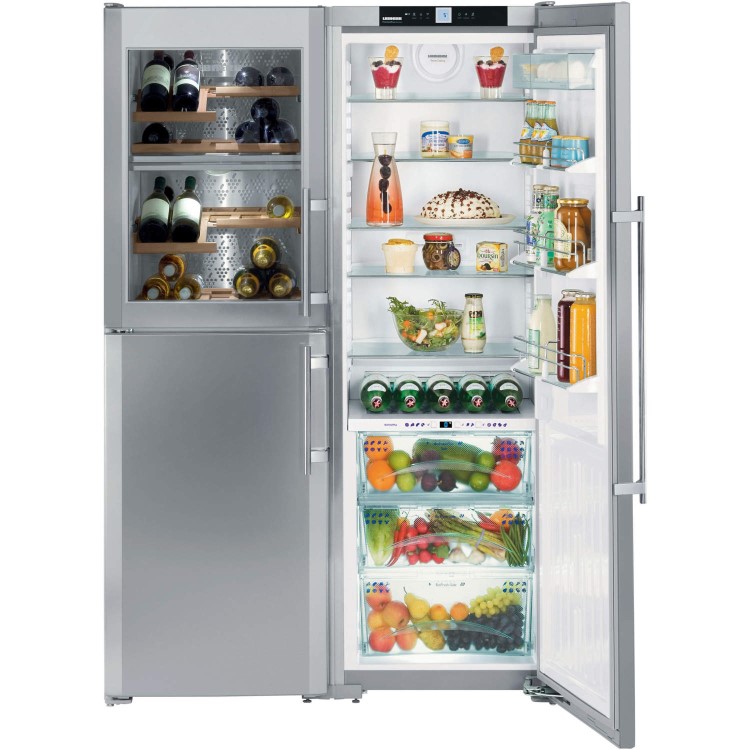 GRADE A1 - As new but box opened - Liebherr SBSES7165 BioFresh NoFrost American Side-by-side Fridge Freezer Stainless Steel