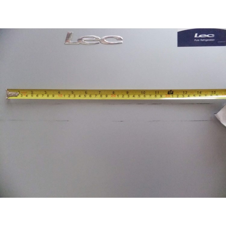 GRADE A2 - Light cosmetic damage - LEC TS55174WTD 174x55cm Static Freestanding Fridge Freezer With Water Dispenser - Silver