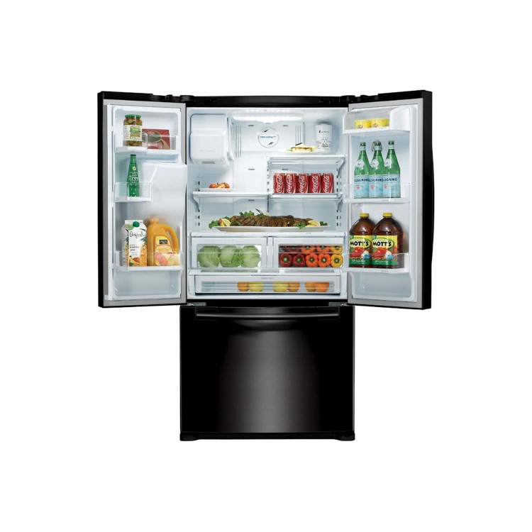 GRADE A2 - Light cosmetic damage - Samsung RFG23UEBP1 G-series 3-door Large Capacity Freestanding Fridge Freezer - Gloss Black