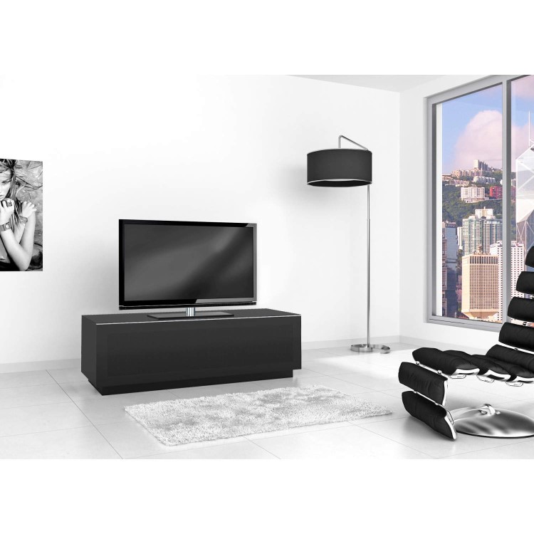 Elmob Large Black TV Cabinet - Up to 60 Inch