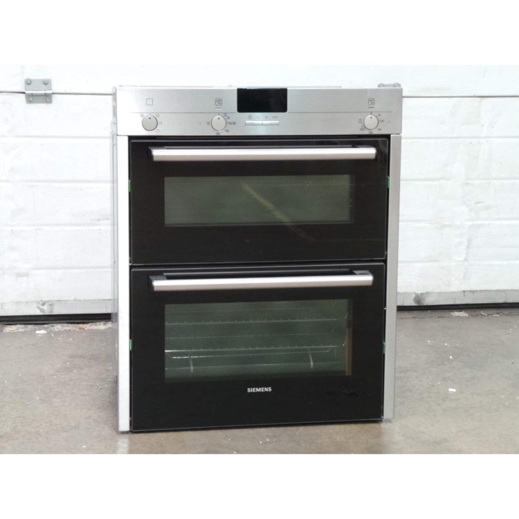 GRADE A2 - Light cosmetic damage - SIEMENS HB13NB521B iQ100 Electric Built Under Double Oven in Stainless steel