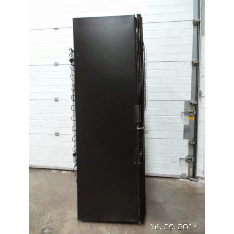 GRADE A2 - Light cosmetic damage - Hotpoint FFU3DK Quadrio 3-door Freestanding Fridge Freezer With French-style Fridge Doors - Black