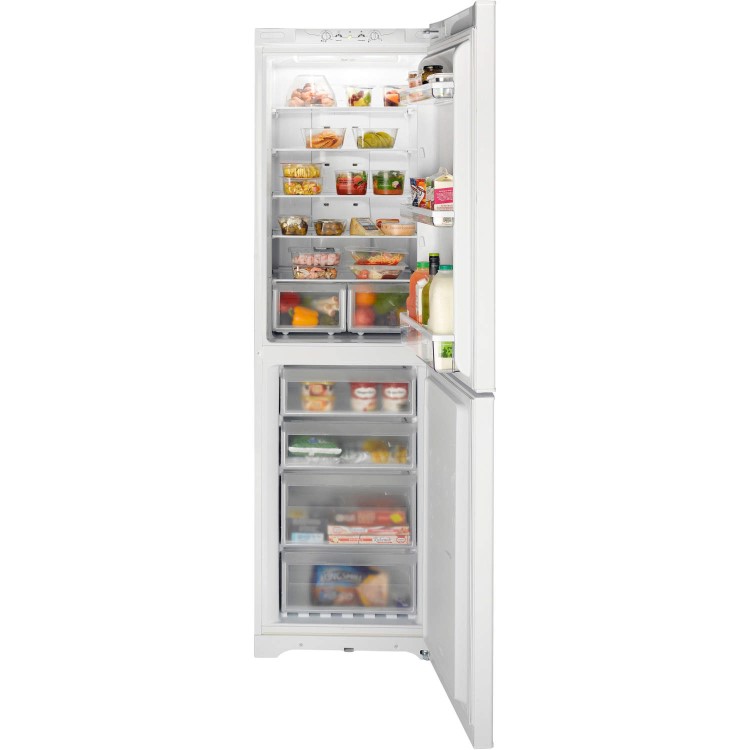 GRADE A2 - Light cosmetic damage - Hotpoint STF200WP Frost Free Freestanding Fridge Freezer - Polar White