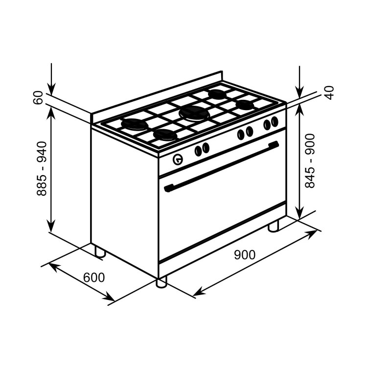 Baumatic BCG905SS 90cm Gas Range Cooker Stainless Steel