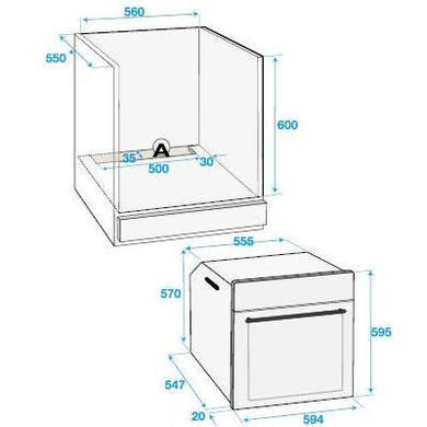 Beko OIM22500XP Pyrolytic Multifunction Electric Built-in Single Oven - Anti-Fingerprint Stainless Steel