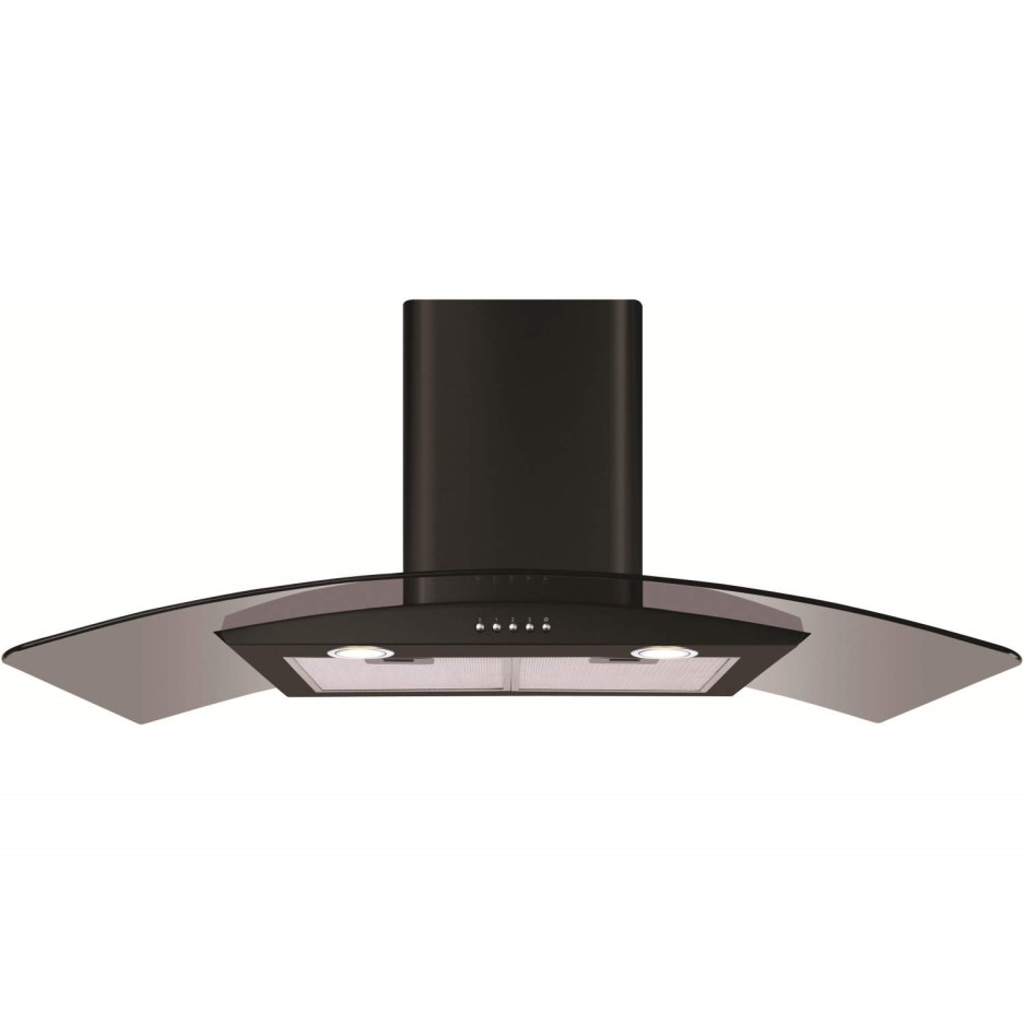90 cm black cooker hood