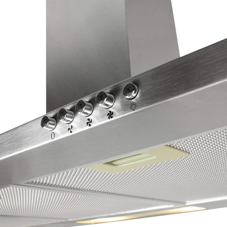GRADE A1 - As new but box opened - ElectriQ 90cm Traditional Chimney Hood - Stainless Steel