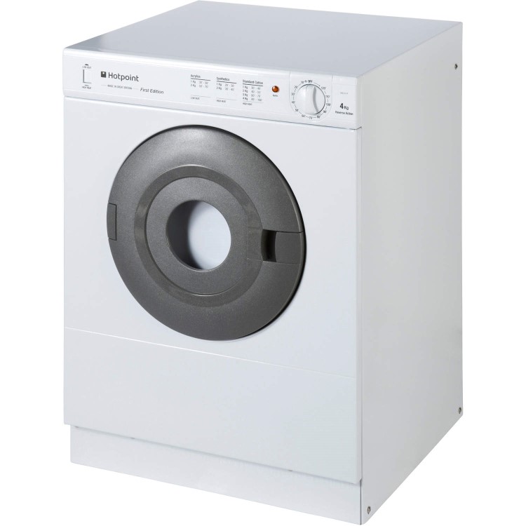 GRADE A1 - As new but box opened - Hotpoint V4D01P 4kg Small Vented Tumble Dryer White