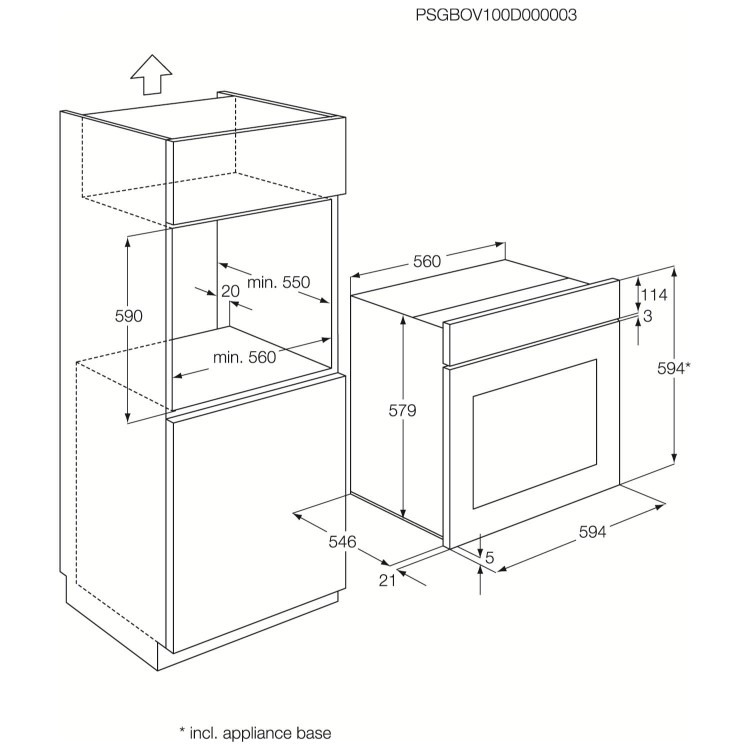 GRADE A3 - Moderate cosmetic damage - AEG BE2003021M Electric Built-in Single Oven Antifingerprint Stainless Steel