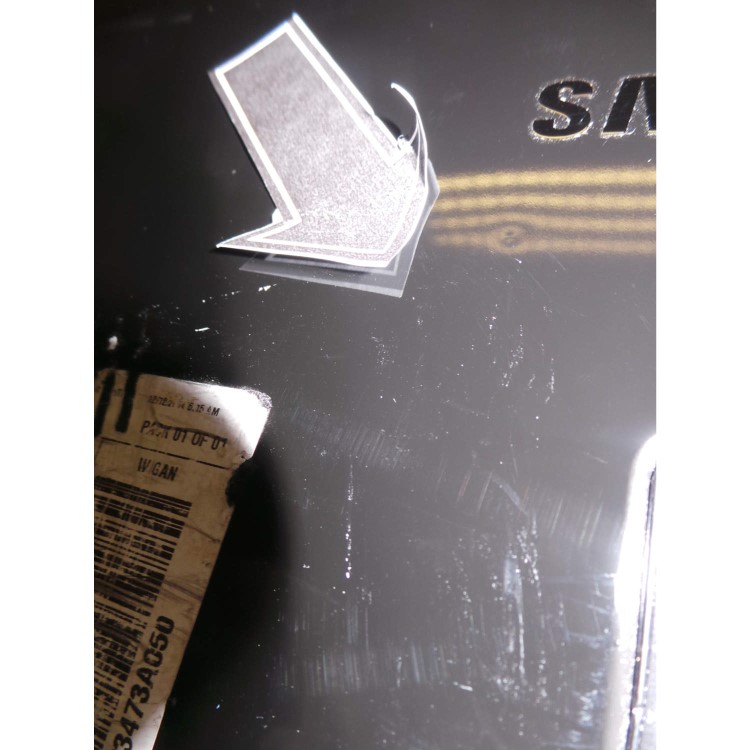 GRADE A3 - Heavy cosmetic damage - Samsung RZ28H6150BC Gloss Black Freestanding Freezer