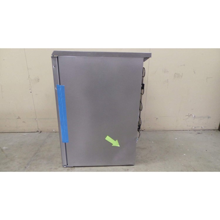 GRADE A3 - Heavy cosmetic damage - AEG S71700TSX0 Under Counter Larder Freestanding Fridge - Silver With Stainless Steel Door