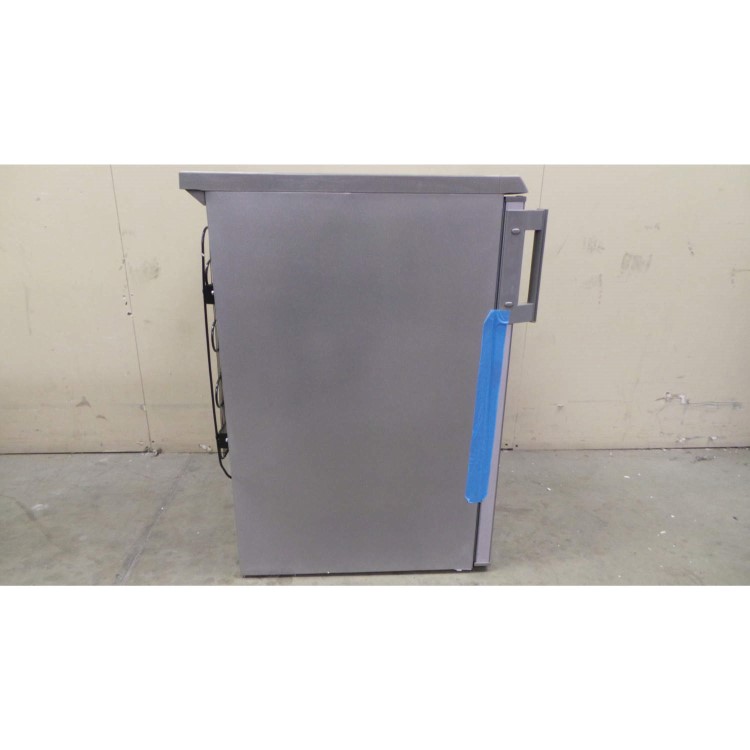 GRADE A3 - Heavy cosmetic damage - AEG S71700TSX0 Under Counter Larder Freestanding Fridge - Silver With Stainless Steel Door