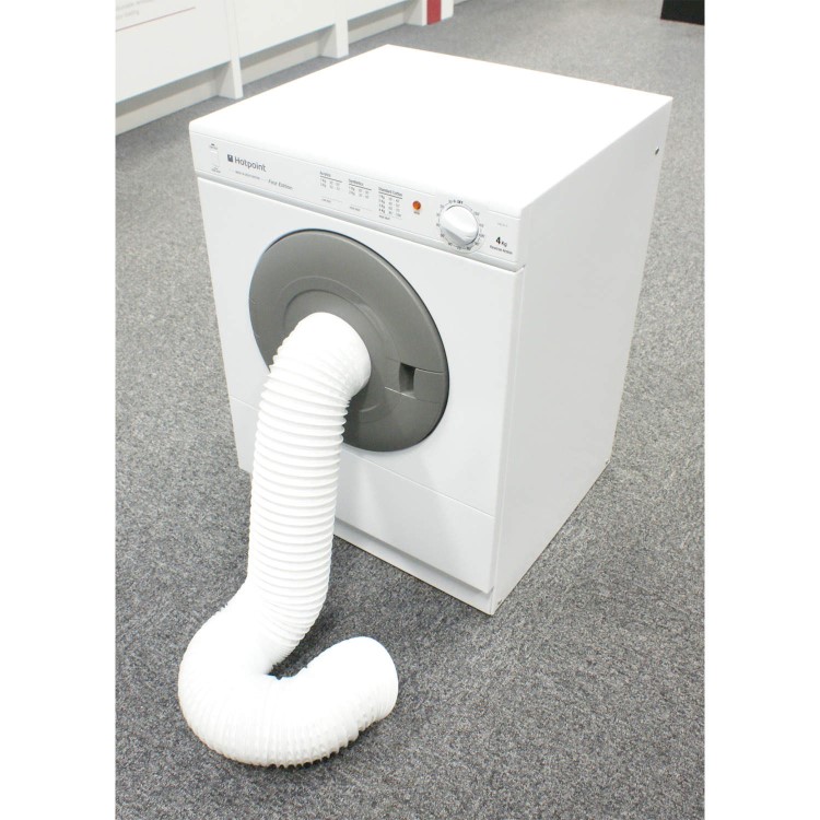 GRADE A1 - As new but box opened - Hotpoint V4D01P 4kg Small Vented Tumble Dryer White
