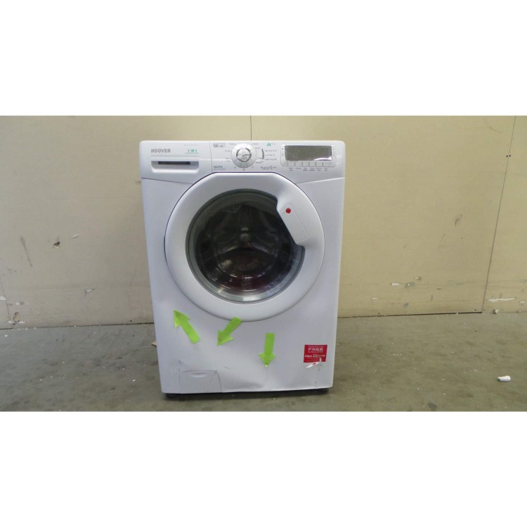 GRADE A3 - Heavy cosmetic damage - Hoover WDYN9666PG-80 Dynamic 9 and 6kg 1600rpm Freestanding Washer Dryer - White