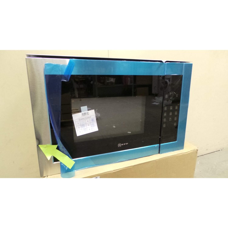 GRADE A3 - Heavy cosmetic damage - Neff H12GE60N0G Built-in Microwave Oven And Grill For A 60cm Cabinet - Stainless Steel