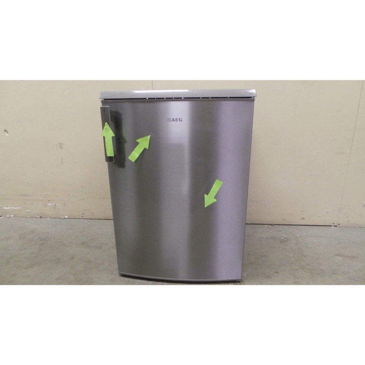 GRADE A3 - Moderate Cosmetic Damage - AEG S71700TSX0 Under Counter Larder Freestanding Fridge - Silver With Stainless Steel Door