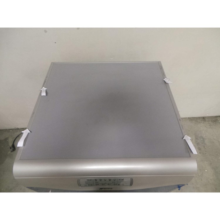 GRADE A3 - Heavy cosmetic damage - Smeg DC122SS-1 Full Size 12 Place Freestanding Dishwasher - Stainless Steel