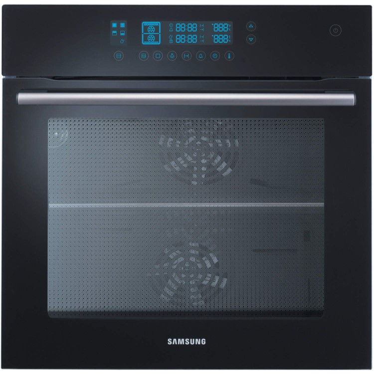 GRADE A2 - Light cosmetic damage - Samsung BQ2Q7G078 GEO Dual Cook Electric Built-in Single Oven With Pyrolytic Cleaning In Black