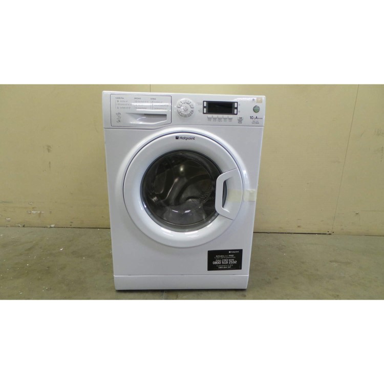GRADE A3 - Heavy cosmetic damage - Hotpoint WMUD10637P 10kg 1600 Spin Freestanding Washing Machine Polar White