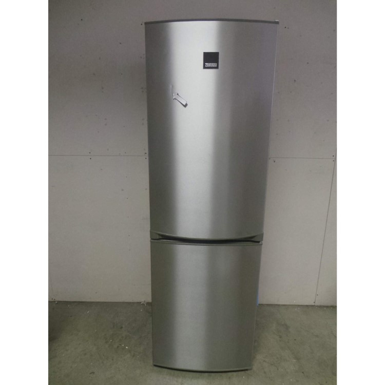 GRADE A2 - Light cosmetic damage - Zanussi ZRB34315XA Frost Free Freestanding Fridge Freezer With SuperFresh Drawer - Grey With Antifingerprint Stainless Steel Door