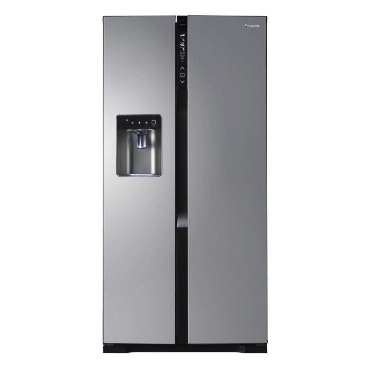 GRADE A3 - Heavy cosmetic damage - Panasonic NR-B53V2-XB Frost Free American Fridge Freezer With Vitamin Safe And FreshZone - Stainless