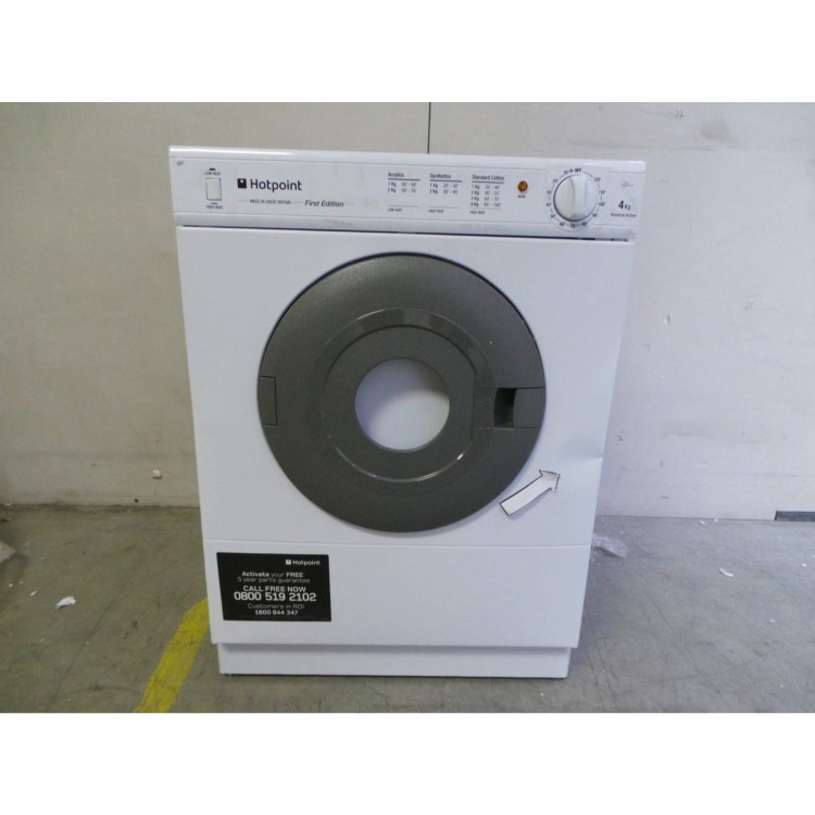 GRADE A3 - Heavy cosmetic damage - Hotpoint V4D01P 4kg Small Vented Tumble Dryer White
