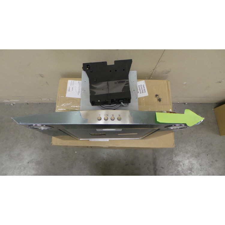 GRADE A2 - Light cosmetic damage - Zanussi ZHC6234X Curved Glass Canopy 60cm Chimney Cooker Hood Stainless Steel